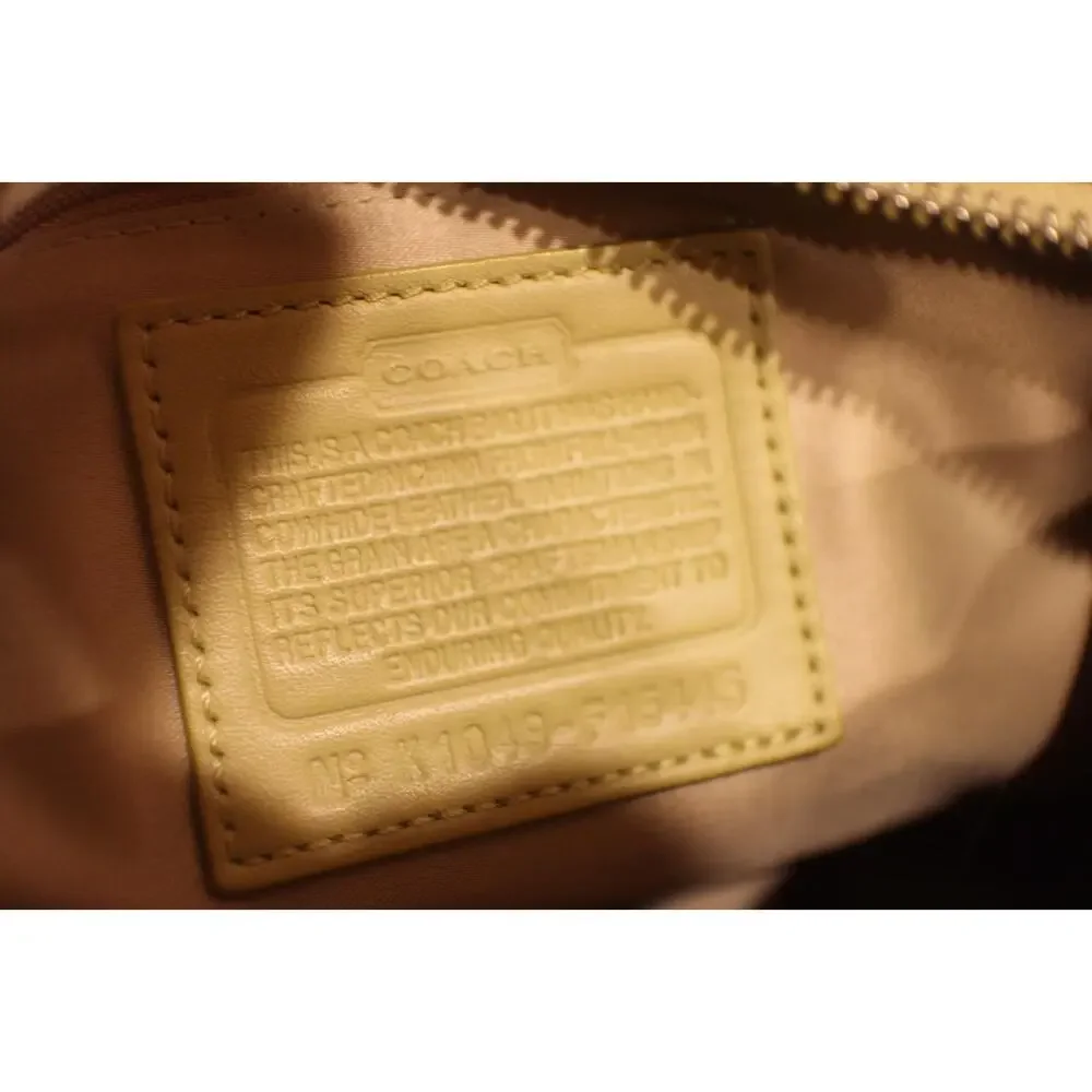 COACH F15445 Ashley leather satchel lime YELLOW green bag purse (110